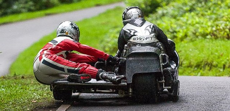 Historic competition car at Wiscombe Park