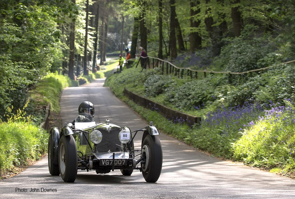 Classic Riley competing at Wiscombe Park
